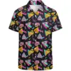 80s 90s Hawaiian Shirt for Men Vintage Button Down Short Sleeve Big and Tall Shirts Funny Party Disco Outfit clothes 4