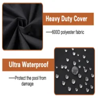 600D Oxford Hot Tub Dust Cover Cap swimming pool Waterproof Anti-UV Outdoor Warm Spa Hotspring Anti-Fall Leaves Snow Dust Cover 2