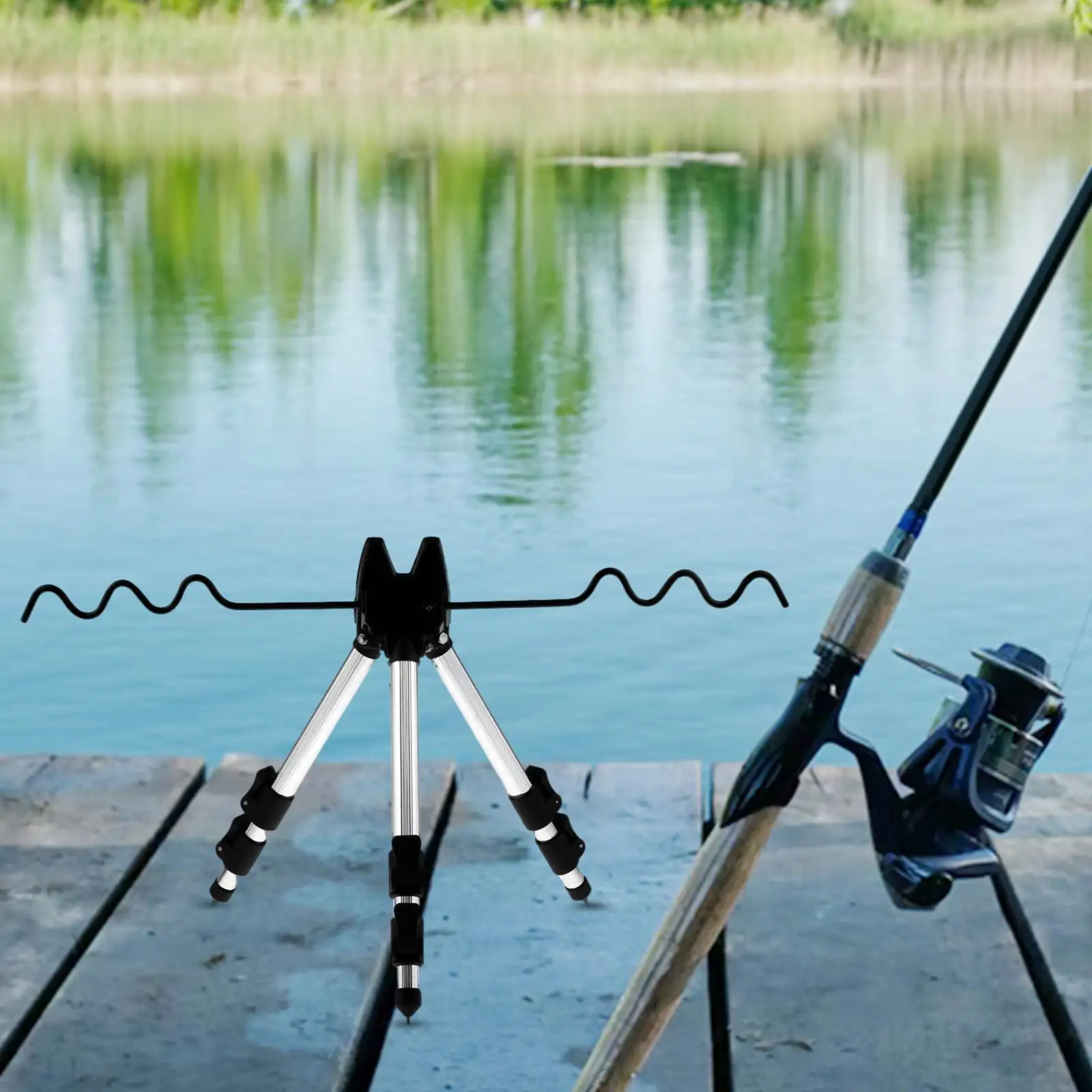 7 Rods Holder Telescopic Tripod Stand Rack Fishing Rod Holder for Sea Beach