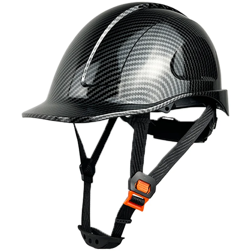 Safety Helmet Full Brim Hard Hat Carbon Fiber Construction Work Cap Lightweight High Strength Railway ABS Protective Hard Hat safety helmet tactical helmet garden trimmer helmet