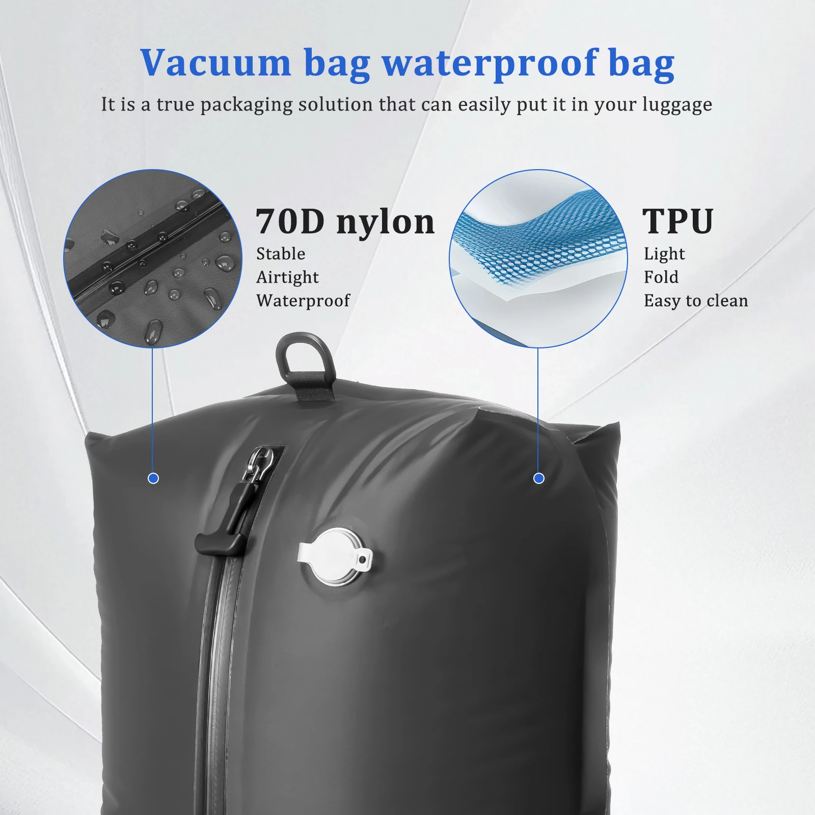 Nylon Travel Storage Compression Bag for Suitcases and Backpacks