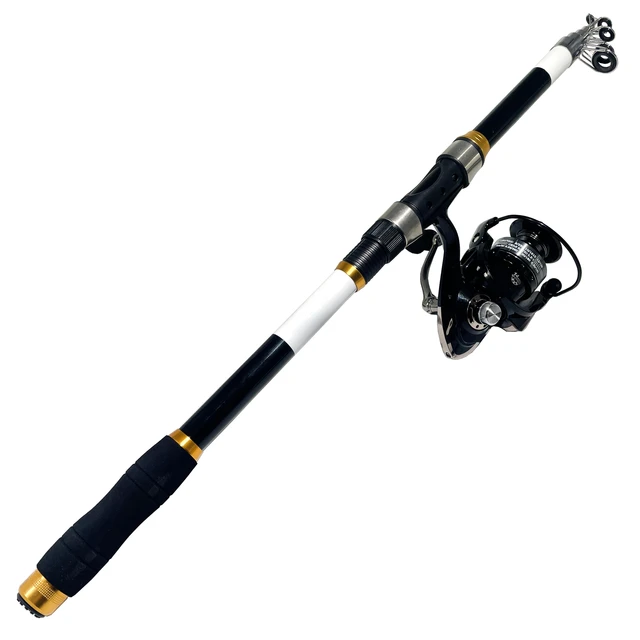 GHOTDA Fishing Rod Combo Portable Carbon Fiber Telescopic Fishing