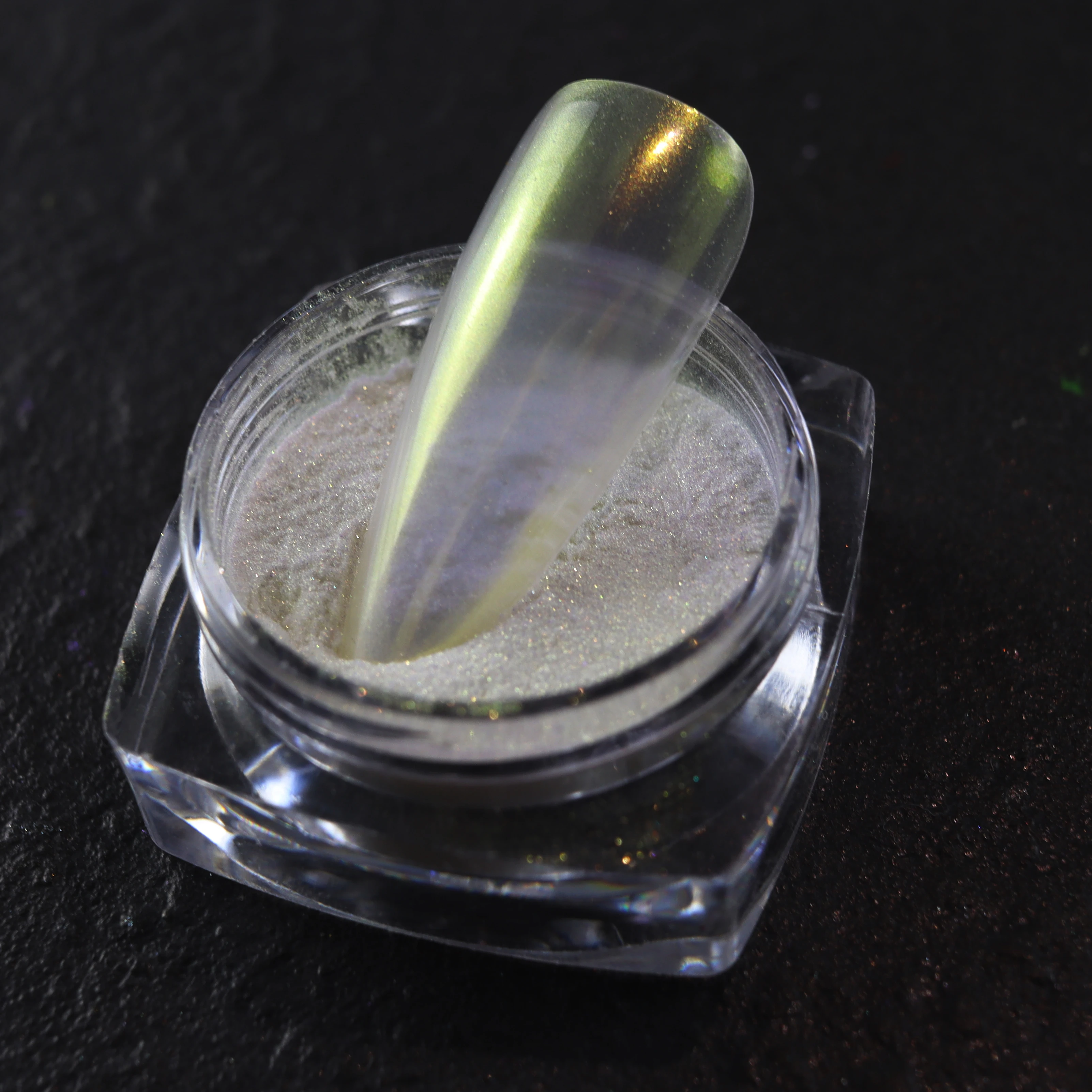 Nail Powder Nail Glitter Nail Pigment Mirror Glossy Glass Chrome Nails Glitter Iridescent Fairy Pigment Aurora Rubbing Dust Summer Fine Powder Wedding Manicure Decor