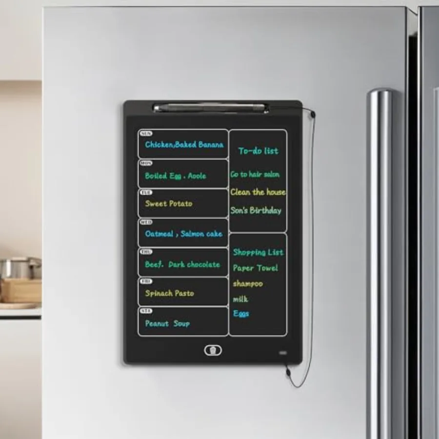 Magnetic Weekly Chore Chart for Adults, 9.8"×6.7" Small to Do List Dry Erase Board for Fridge Grocery Shopping Kitchen Menu Pla