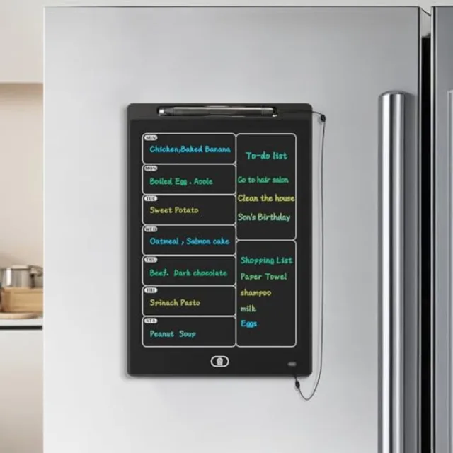 Magnetic Weekly Chore Chart for Adults, 9.8"×6.7" Small to Do List Dry Erase Board for Fridge Grocery Shopping Kitchen Menu Pla