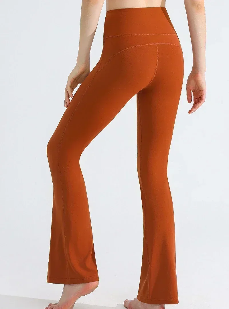 Lemon Super Stretchy Workout Flared Pant Women High Waisted Fitness Yoga Pants Gym Running Slim Fit Leggings Flare Pants