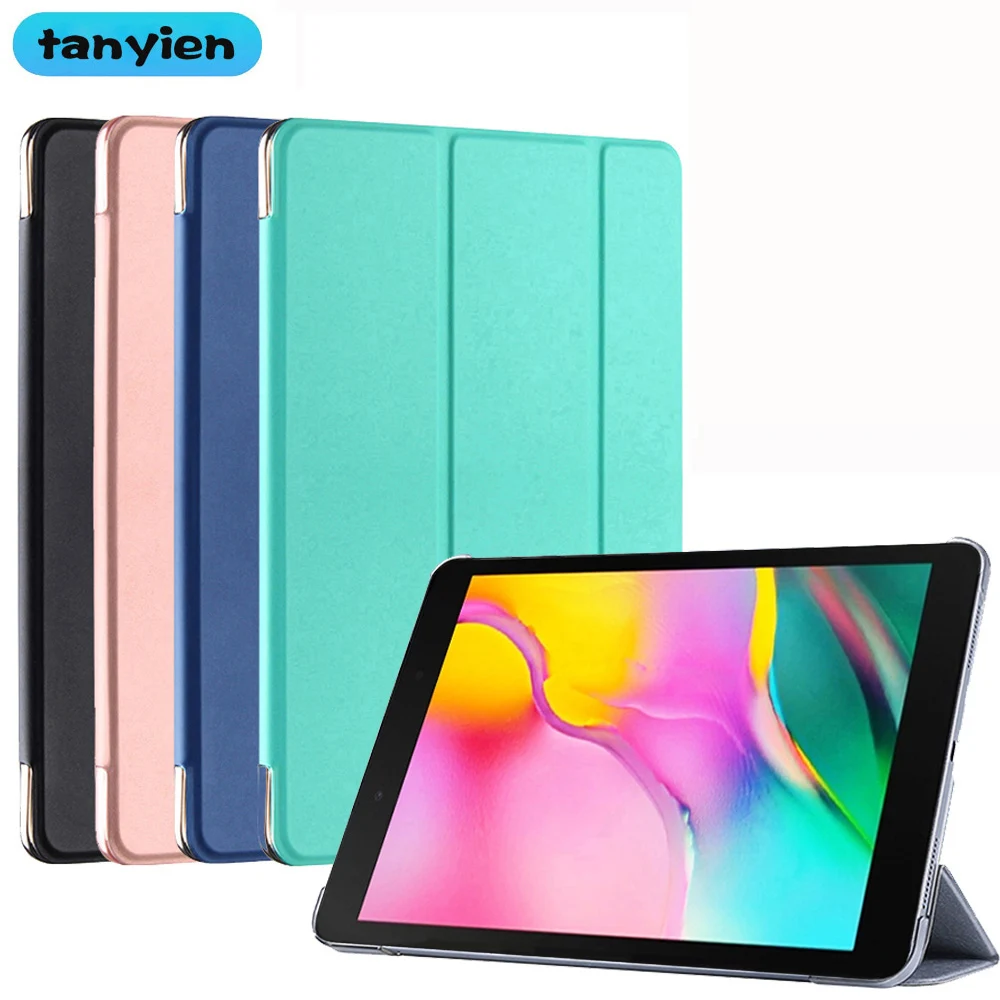 

Чехол для планшета Samsung Galaxy Tab A 10,1 дюйма, женская модель T510 T515, тройной Магнитный откидной Чехол из искусственной кожи с подставкой
