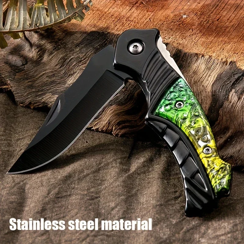 Portable outdoor folding fruit knife for kitchen supplies, sharp survival knife, suitable for camping and hiking 4