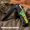 Portable outdoor folding fruit knife for kitchen supplies, sharp survival knife, suitable for camping and hiking 4