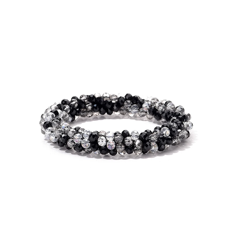 Bohemian Crystal Beaded Stretch Bracelet for Women - Vintage Boho Party Jewelry