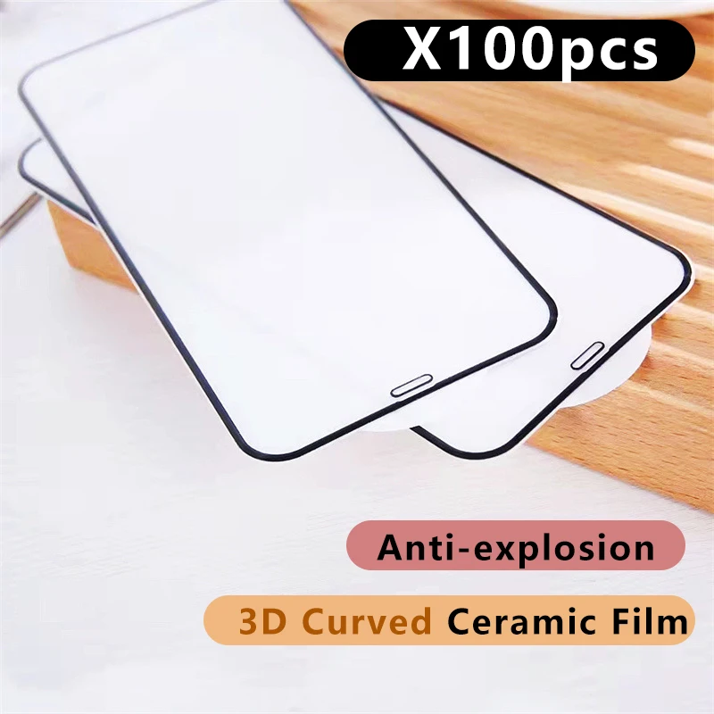 

3D curved ceramic screen protector for iphone 14 13 promax full coverage for iphone 12 11 promax anti-explosion HD galss 100pcs