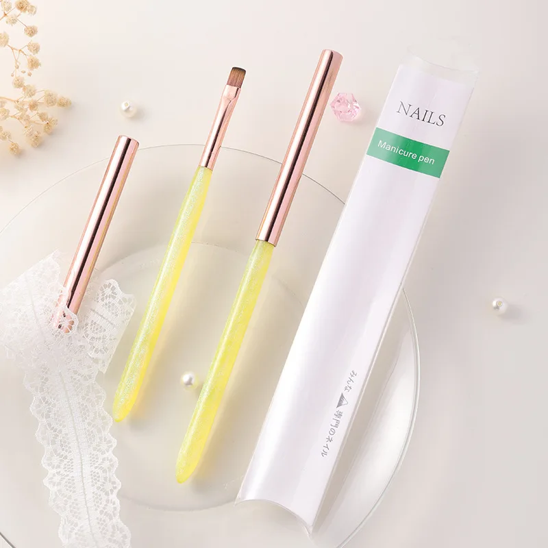1PCS Nail Brush Nylon Hair Nail Art Brush Liner Brush Nail Painting Brush Acrylic UV Gel Powder Nail Polish Brush 2