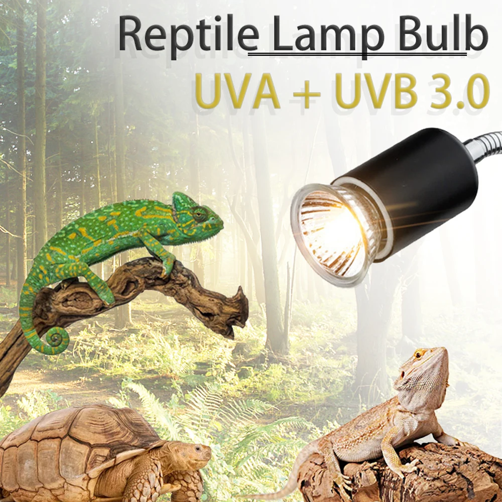 25/50/75W UVA+UVB 3.0 Reptile Lamp Bulb Turtle Basking UV Light Bulbs Heating Lamp Amphibians Lizards Temperature Controller reptile heating lamp,reptile light bulb,reptile lamp bulb