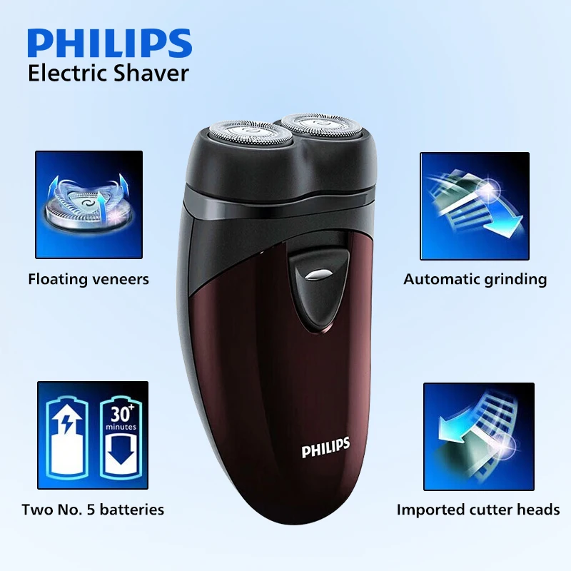 PHILIPS PQ206 Electric Shaver Fast Dry Shaving Double Blade Floating Head Beard Trimmer Men's Shaver Electric Razors Machine electric razor electric shaver