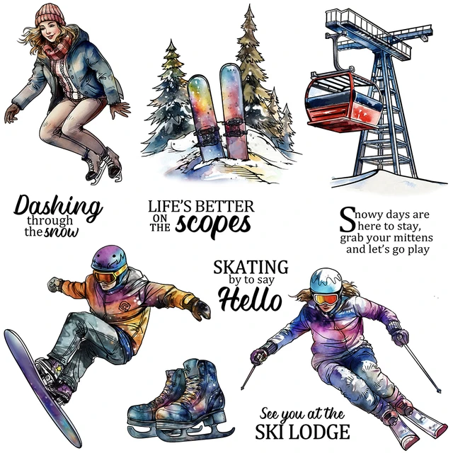 Mangocraft Winter Snow Skiing Women Men Clear Stamps DIY Scrapbooking  Supplies Silicone Stamps For Card Making Albums Decor - AliExpress