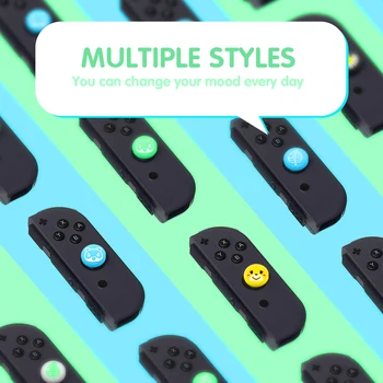 DATA FROG Silicone Thumb Stick Grip Caps For Nintendo Switch/Lite/Oled Joystick Controller Analog Caps for Switch Accessories 5
