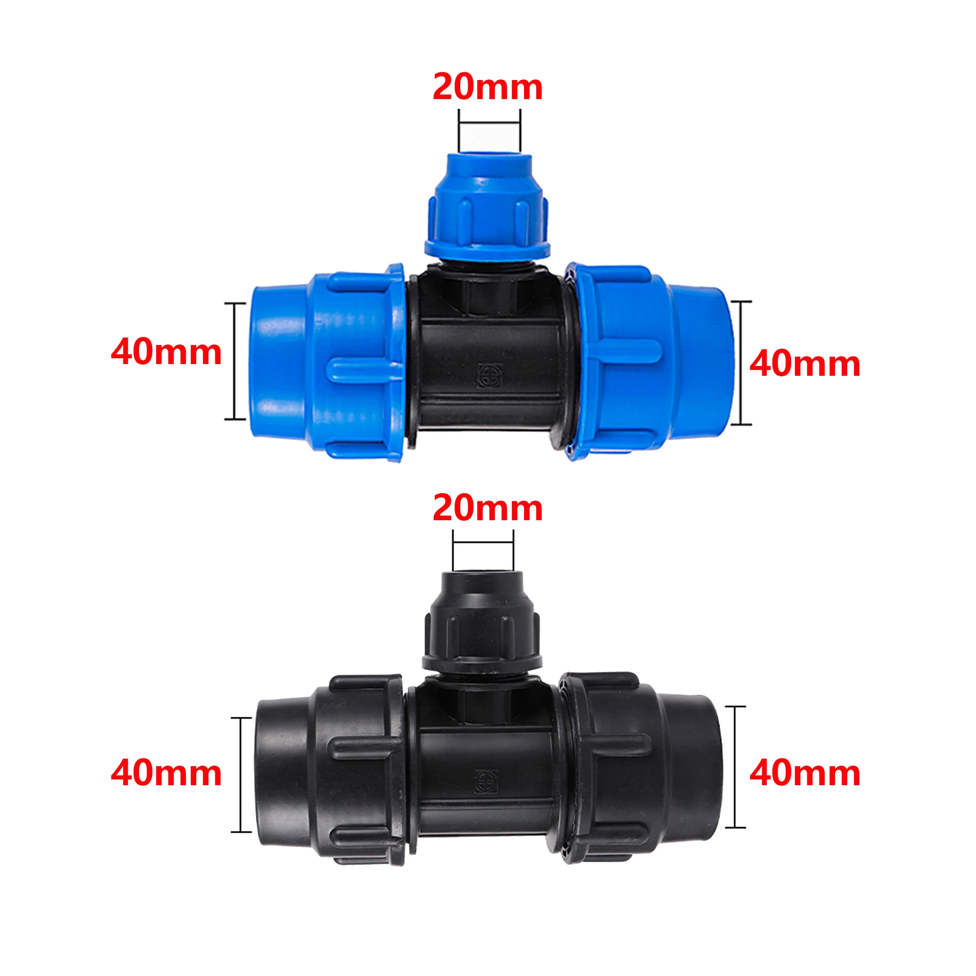 Conector Reductor Para Tuberías De PVC/PE - 32 A 25 Mm O 25 A 20 Mm - Negro O Azul, Ideal Para Riego