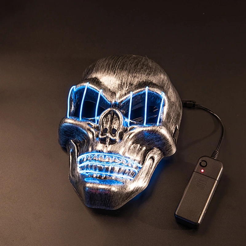 

MXMB Skull ​Luminous Masks Cold Light for Facial Mask Halloween Cospaly Decoration Pr