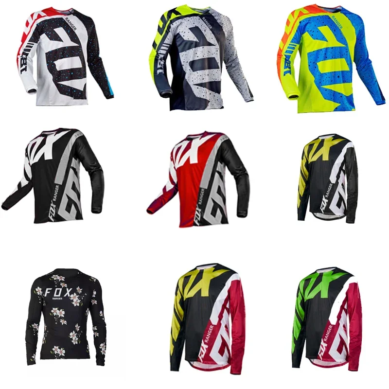 

2024 одежда для мотокросса, горного велосипеда, эндуро, велосипедная футболка для горного велосипеда, лиса для женщин и мужчин, Велоспорт, Джерси, горные рубашки, BMX