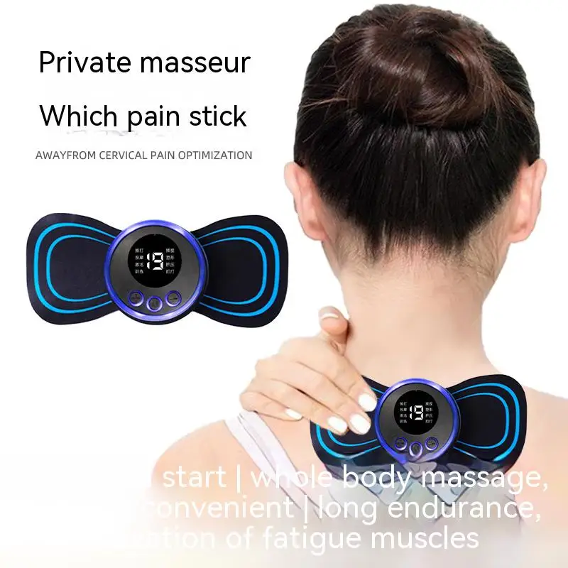 Electric Pulse Neck Massager EMS Cervical Massage Patch LCD Display