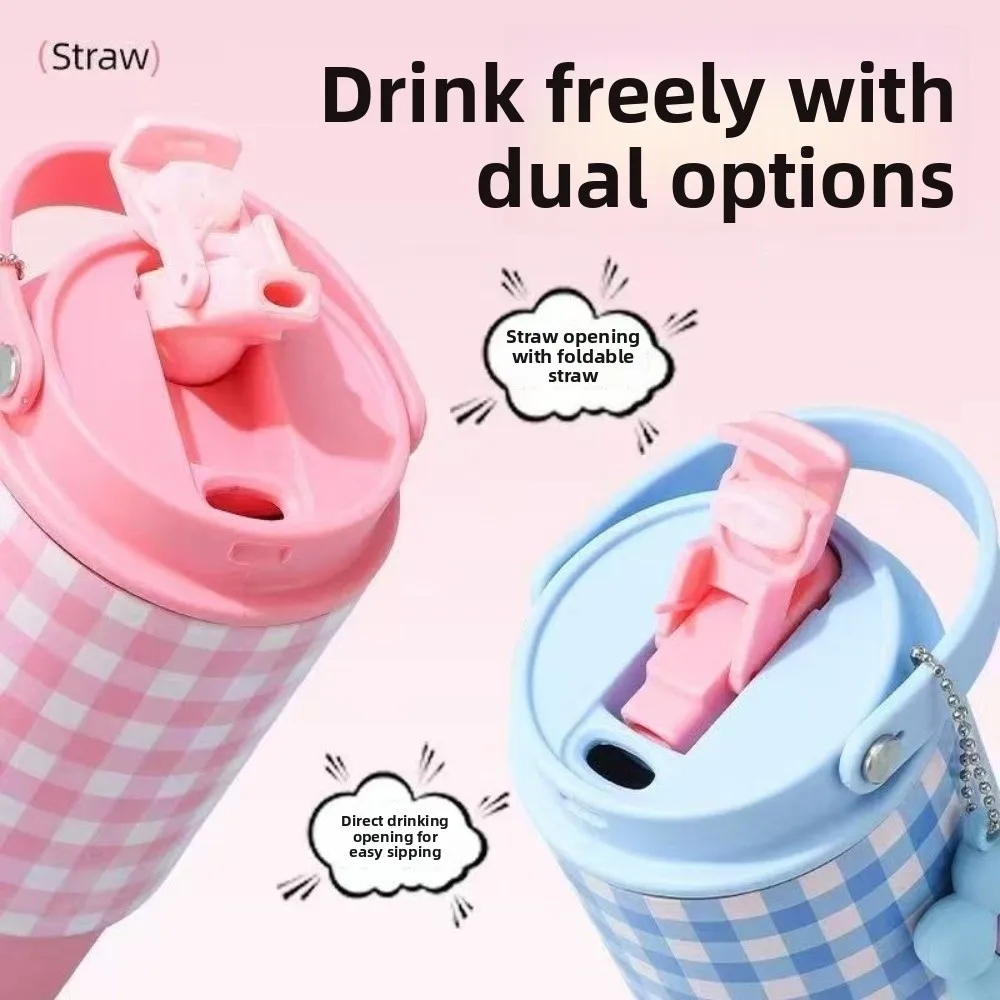 Description Picture 5 of itemDrinkware 316 Stainless Steel Thermo Water Bottle 750ML with Drinking Straw Vacuum Flask Insulated Leak Proof Tumbler Outdoor