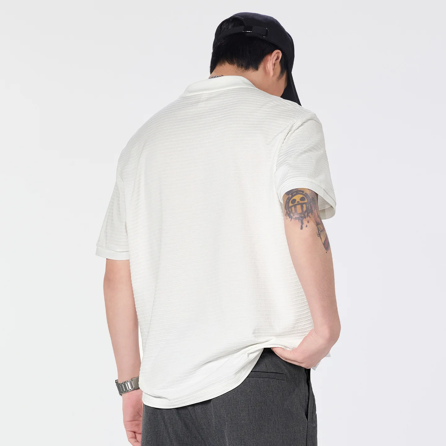 Polo da Uomo Estivo 2026 Nuova Collezione, Vestibilità Ampia, Casual, Tendenza Moda, Mezza Manica, Tinta Unita, Colletto a Risvolto - immagine 4