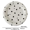 European-style White Ink Ceramic Plate Tableware Main Course Kitchenware Household Western-style Round Plate Decorative Plate 6