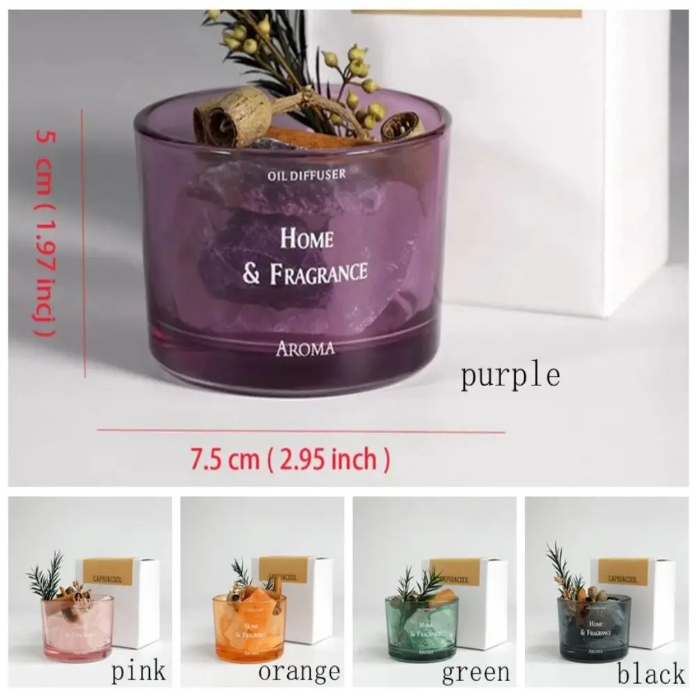 Natural Stones Essential Oil Diffuser Exquisite Five Color Stone Crystal Stones Diffuser Fire Free Fragrant Aroma Stone Bedroom home fragrance products aroma oil diffuser aroma essential oil