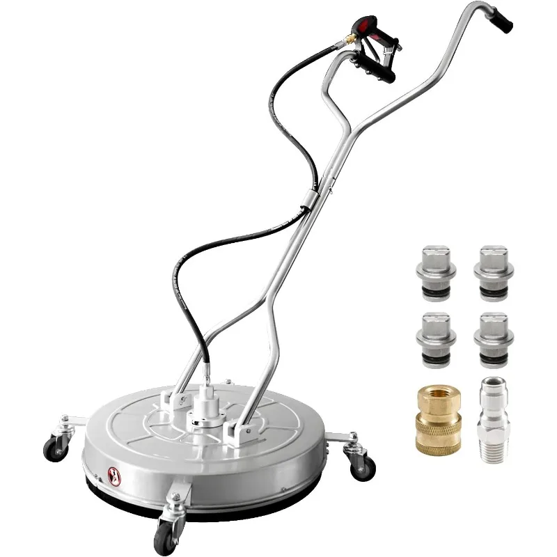 

janz 24'' Pressure Washer Surface Cleaner with 4 Wheels,Dual Handle,Stainless Steel Housing