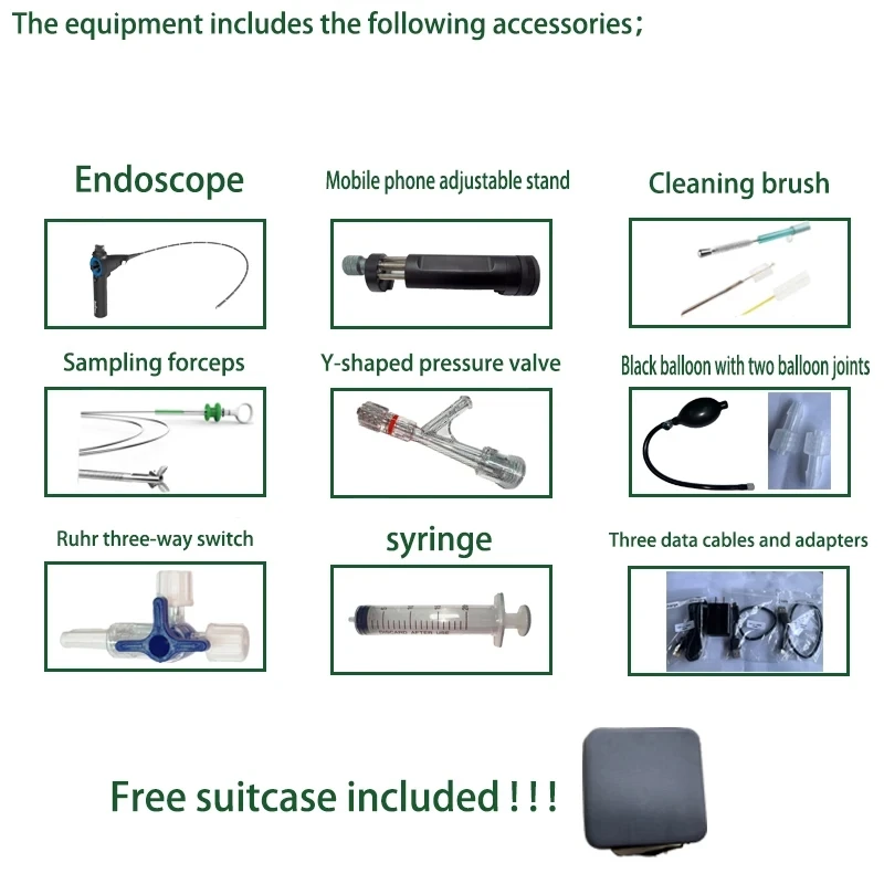 Video Laryngoscope Gastrointestinal Bronchus Endoscopy 360&deg; Rotation Support For IOS Android