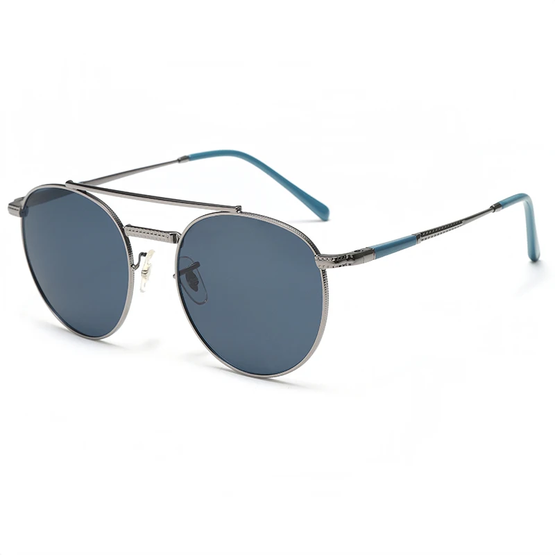 Raute polarisierte ovale Sonnenbrille Männer Retro Metallrahmen Sonnenbrille Frauen Angeln Sport Fahr party Geschenke Lunette de Soleil – Detail 13
