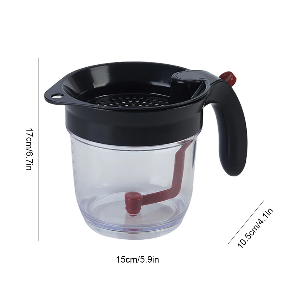 Gravy Grease Separator with Bottom Release Fat Grease Strainers Multifunctional Soup Residue Oil Filter Creative Kitchen Tool