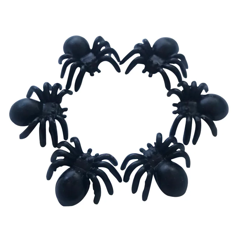 50/20pcs Mini Spider Novelty Funny Joke Prank Plastic Fake Spider Toys Realistic Props Halloween Decor Simulation Tricky Toy