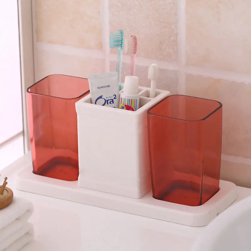Multifunctional Toothbrush Cup Storage Rack Toothpaste Organizer Shelf Washing Tool Holder Household Bathroom Gadget Accessories