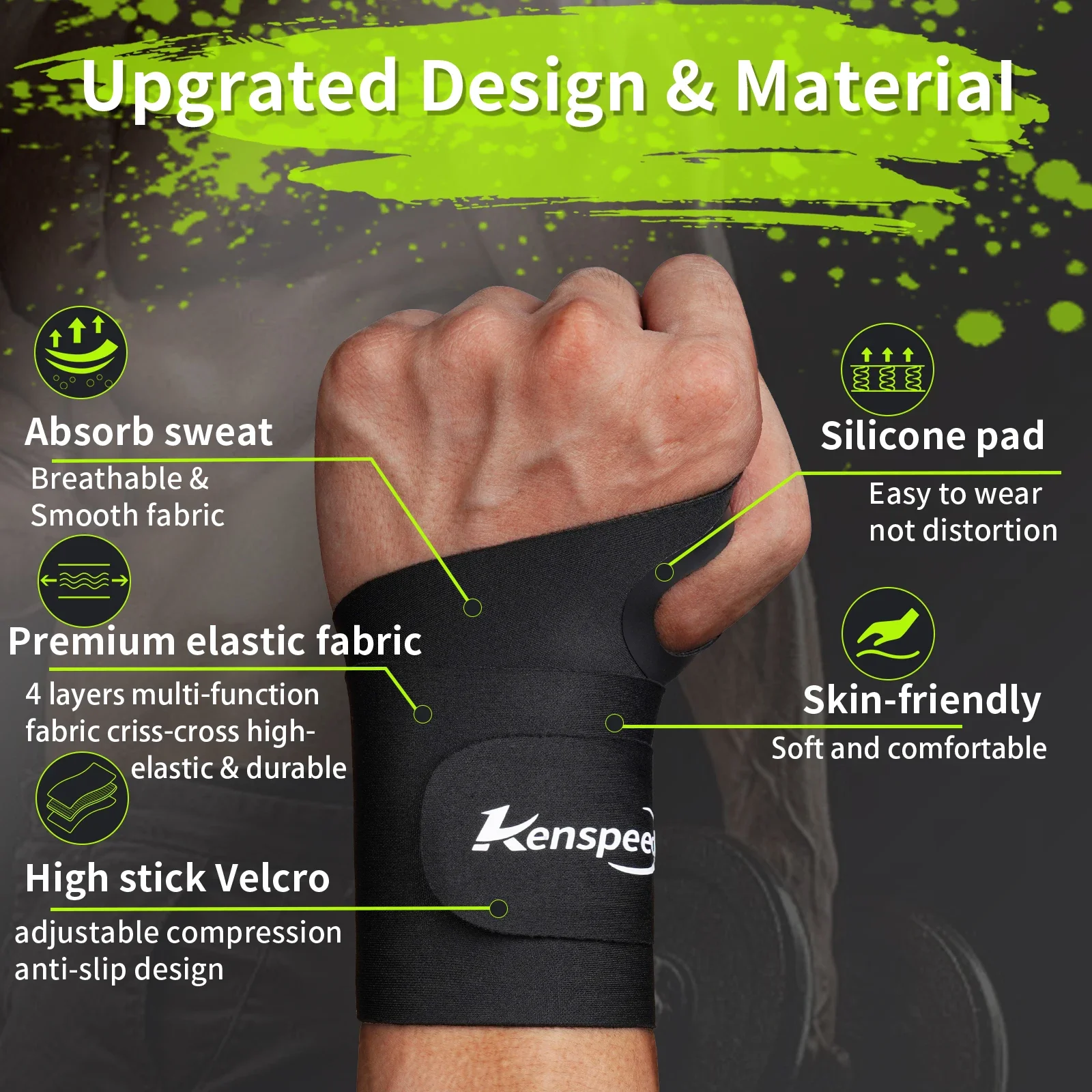 Wrist support carpal tunnel wristband wrist brace TFCC tear pain relief 1PCS for work left/right hand