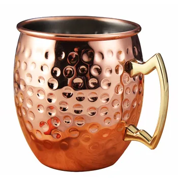 Tazza Moscow Mule, tazza Moscow Mule placcata in rame, tazza in acciaio inossidabile 304, tazza da cocktail, tazza da birra 2