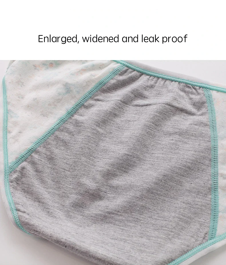Description Picture 5 of item1 Pcs Menstrual Panties Women's Cotton Briefs Three Layers Of Leak-proof Girls Physiological Pants Student Mid Waist Panties
