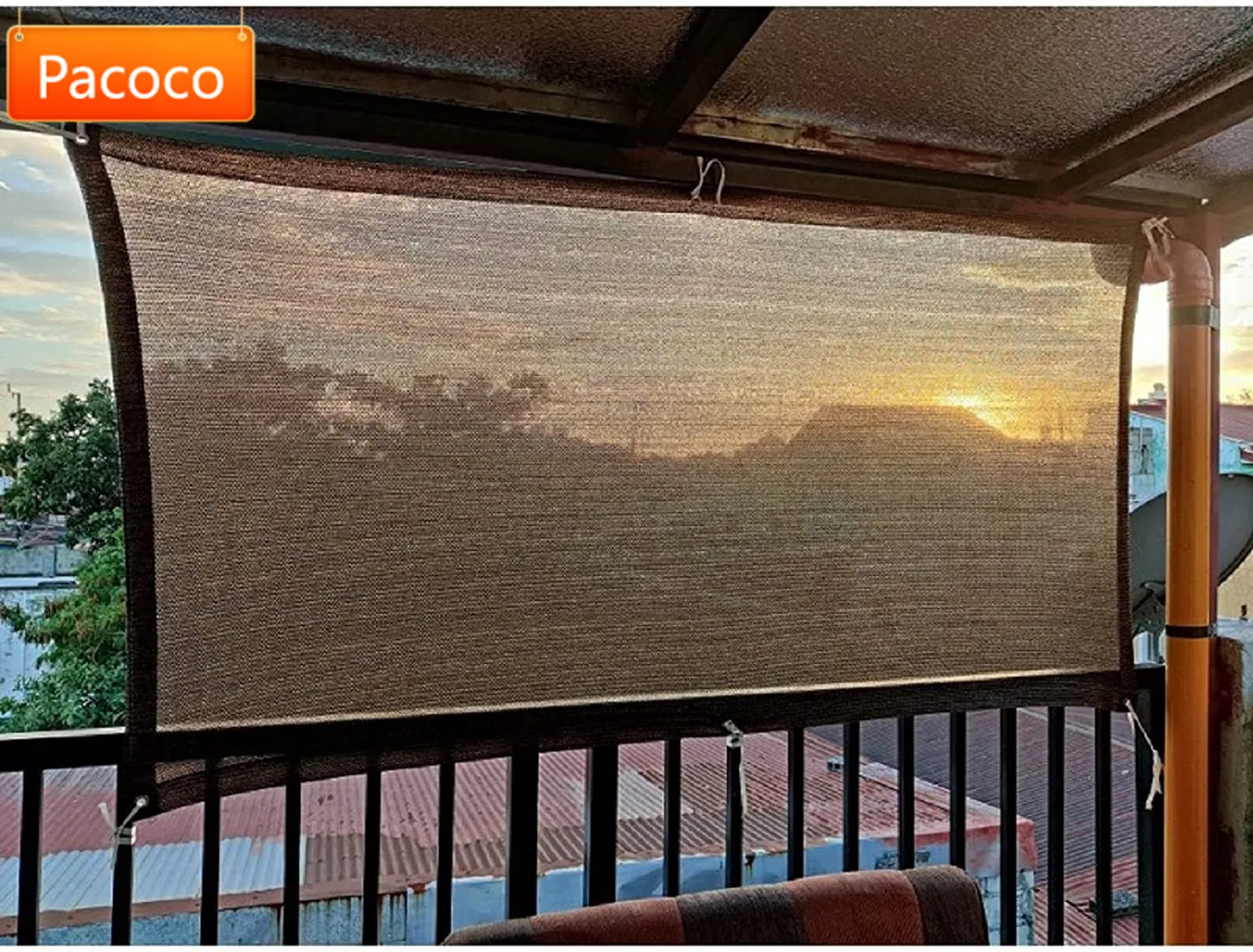 Balcony Privacy Screen Fence Covering Privacy Shade Cloth Outdoor Patio Porch Screen Mesh