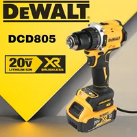DEWALT DCD805 20V MAX XR Brushless Cordless Impact Drill (1/2" Chuck, Variable Speed)Hammer Drill Driver,Cordless Tool With LED