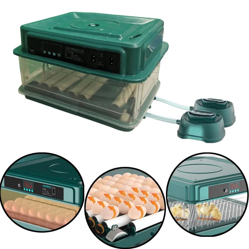 

15 Eggs Fully Automatic Incubator For Chicken Goose Quail Bird Duck Auto Turner Equipment Hatchery Poultry Tools With Egg Light