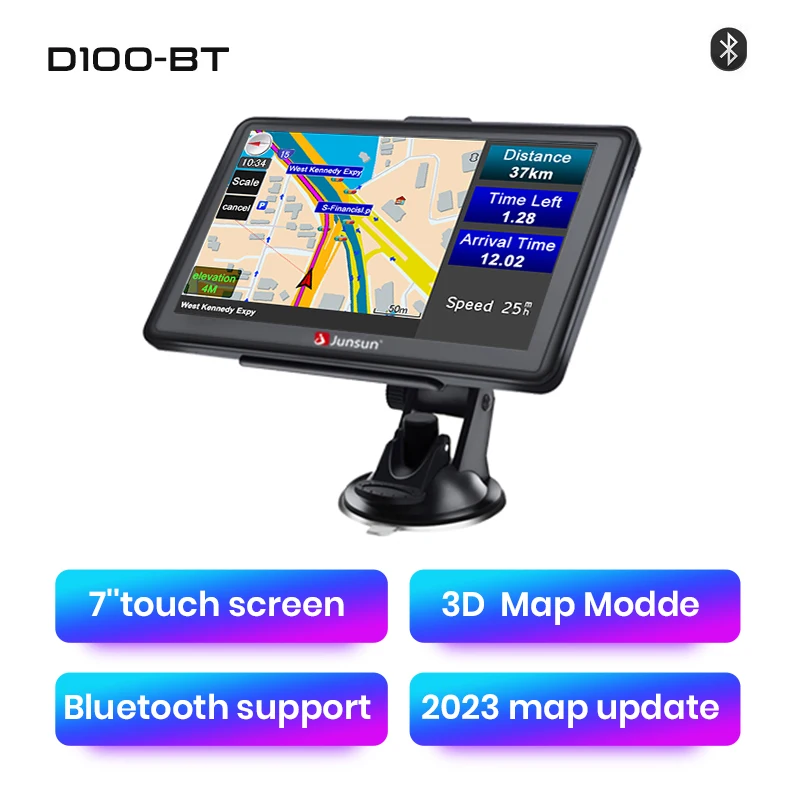 2023 GPS Map Navigation Support D100 Car GPS Navigation Coverage  Europe/Russia/Spain/France/North America/South America/Australi