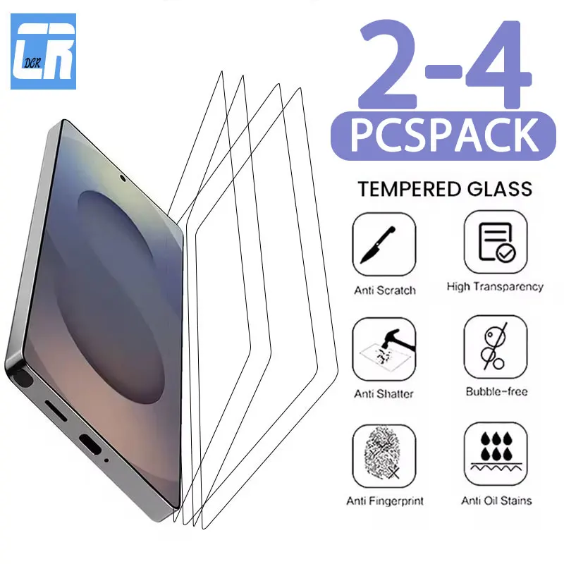 Full Coverage Tempered Glass Screen Protector - 2-4 Piece Set, Ultra Clear Protective Film
