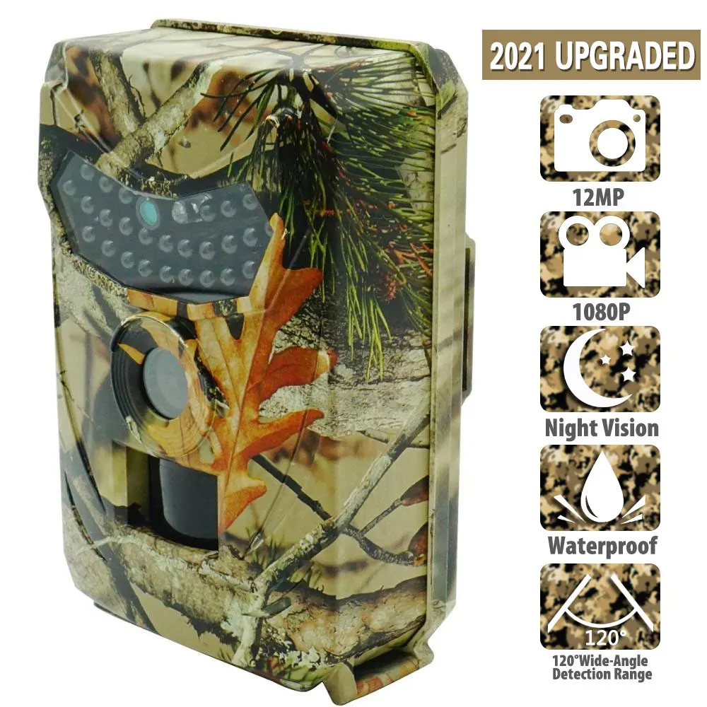 

Outdoor Hunting Camera 12MP Wild Animal Detector Trail Camera HD Waterproof Monitoring Infrared Heat Sensing Night Vision