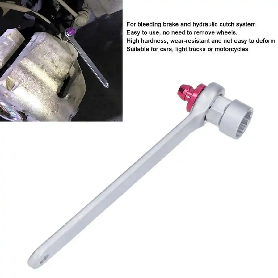11mm Brake Fluid Clutch Bleeder Wrench Steel Brake System Bleeding Tool for Car Truck Motorcycle Accessories Replacement Tools