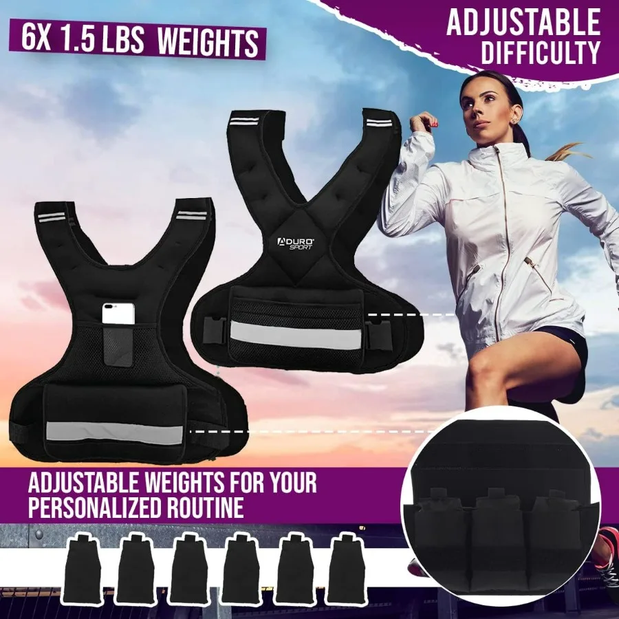 Adjustable Weighted Vest Workout Equipment, 11-20lbs Body Weight Vest for Men, Women, Kids