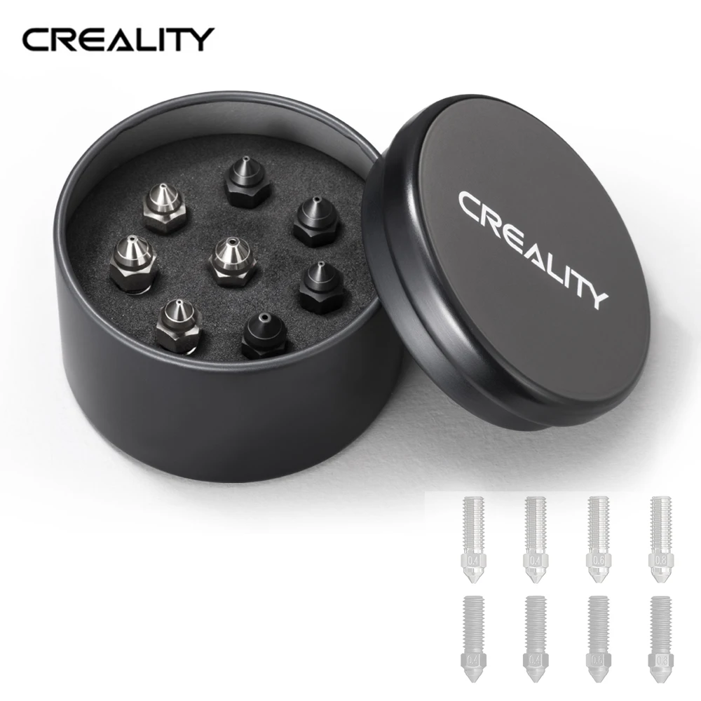 Creality-kit Bico Liga de Cobre Aço Endurecido Peça Impressora 3d Material Premium Interna Lisa k1 Pcs por Lote