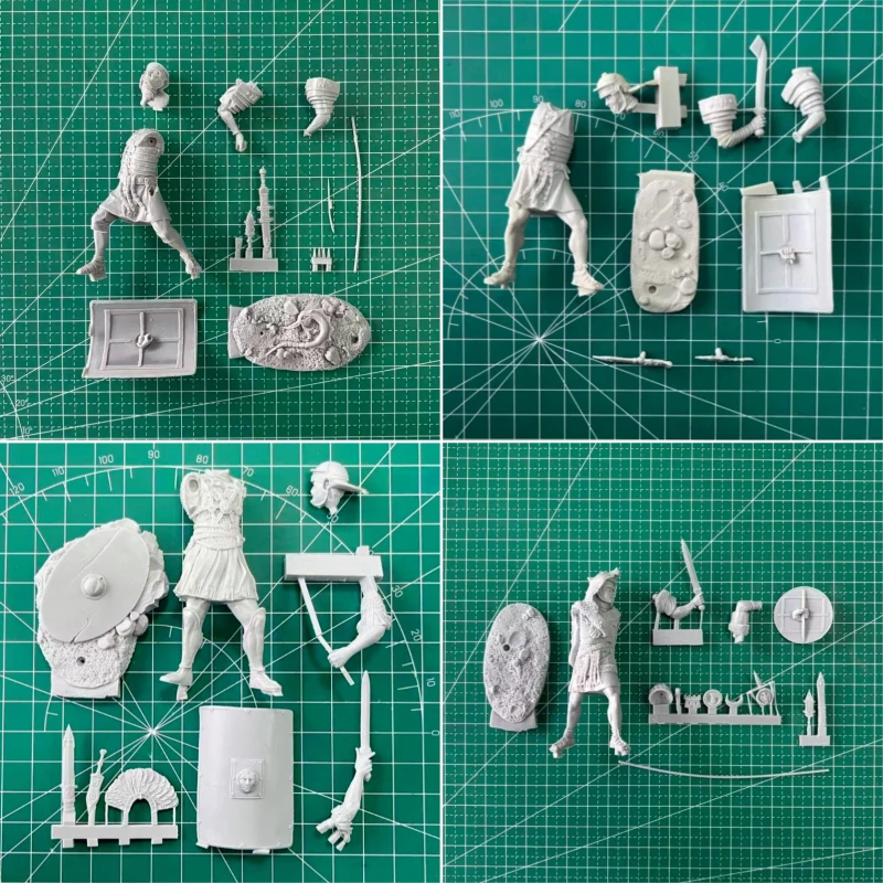 1/24 스케일 75mm 다이캐스트 수지 피규어 모델 키트 고대 로마 전투 미니어처 장난감 조립되지 않은 도색되지 않은 DIY 디오라마