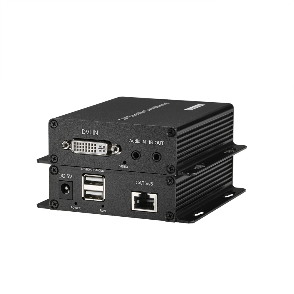 

1 Channel Forward Audio,1 Channel Reverse IR ,1 Channel KVM DVI Extender Over Ethernet