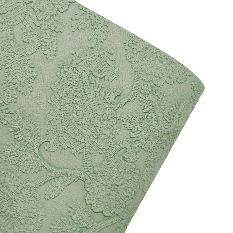 New Rainbow 30x136cm/Roll Beautifual 5 Lace Pattern Embossing Vegan Leather For DIY Handmade Hairbows, Snapclips, Accessories