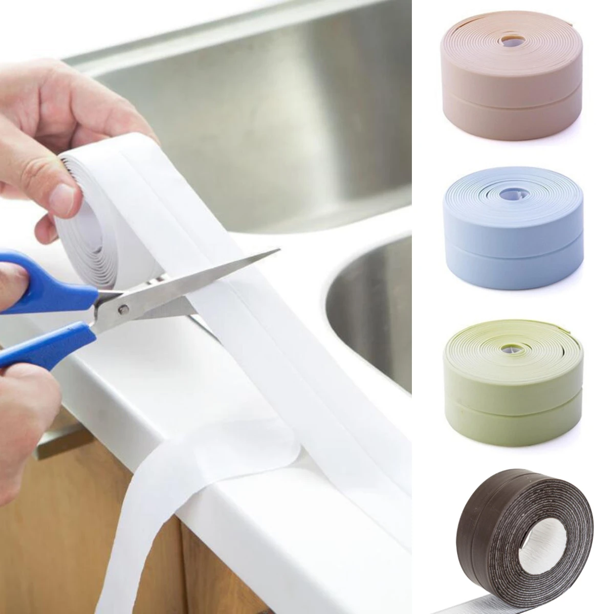 Nastro Sigillante Per Bagno Da Cucina Nastro Adesivo Da Parete Impermeabile In Pvc Lavello Autoadesivo Striscia Di Crepa Vasca Da Bagno Nastro Sigilla